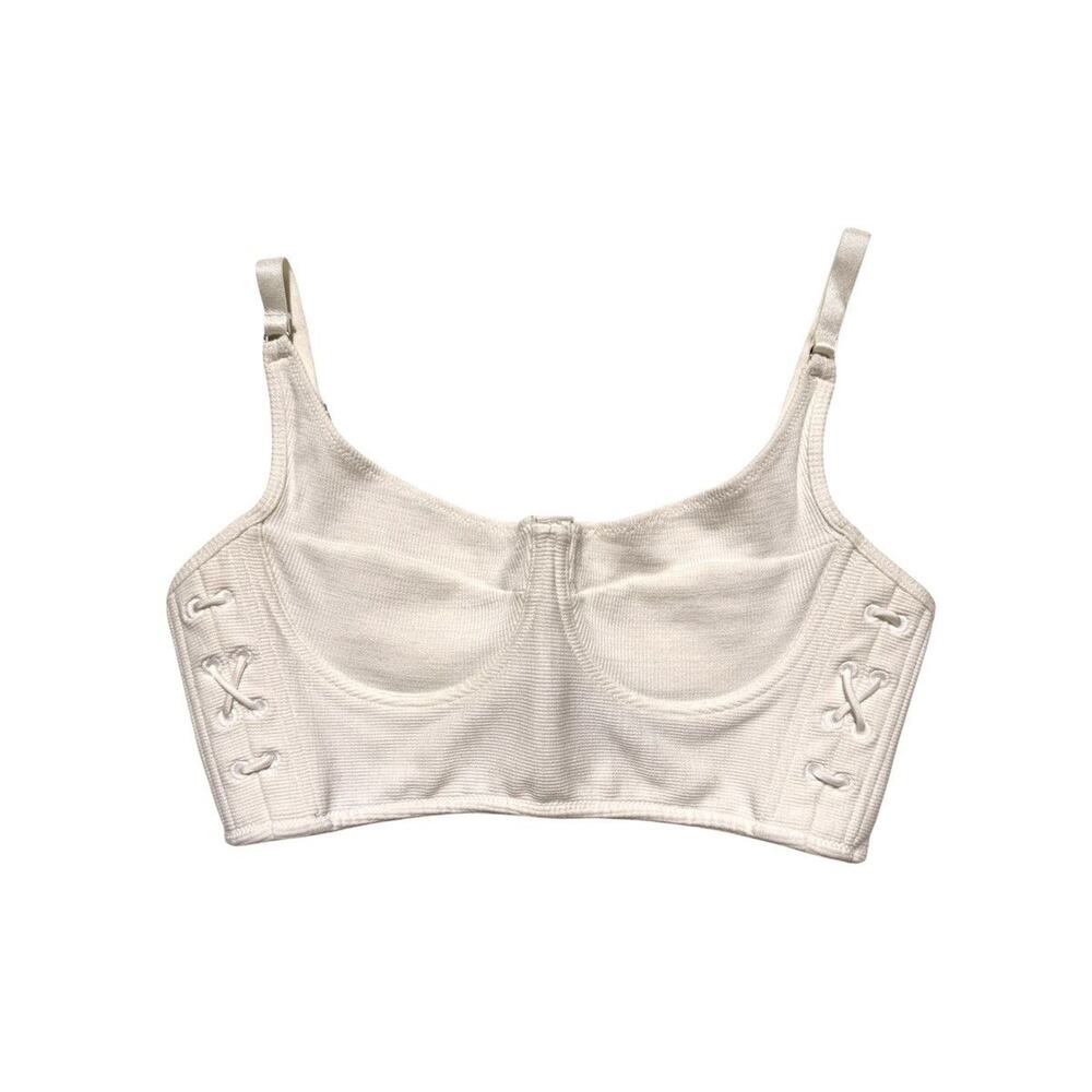 Lace tie bustier bralette